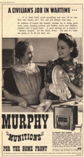 Women Radio Munitions 1940s Vintage Retro Advert Poster
