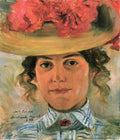 Women S Half Portrait With Straw Hat Lovis Corinth Impressionism European A4 Photo Print