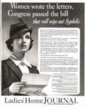Women Syphilis Letter 1930s Vintage Retro Advert Poster