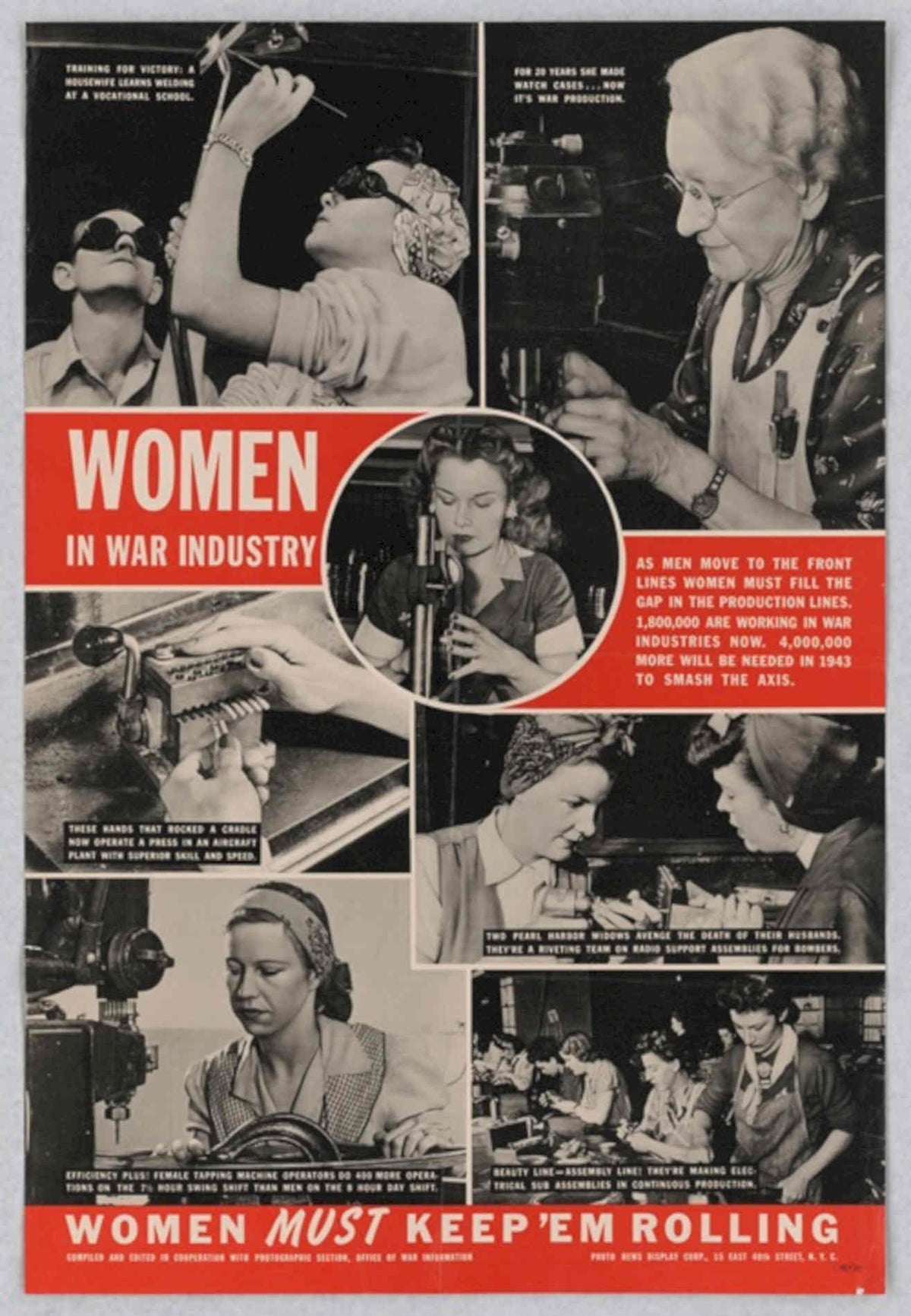 Women War Industry American World War II Advert Poster