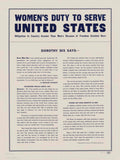 Womens Duty Wac American World War II Advert Poster