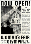 Womens Fair Olympia 1930s Vintage Retro Advert Poster
