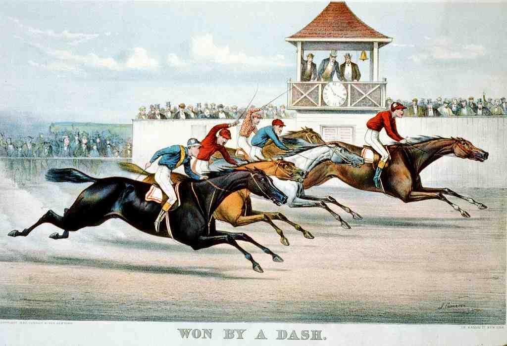 Wonby Dash Horse 001 Vintage A4 Photo Print