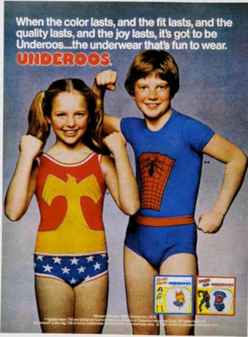 Wonder Man Underoos Vintage Retro Advert Ads A4 Photo Print