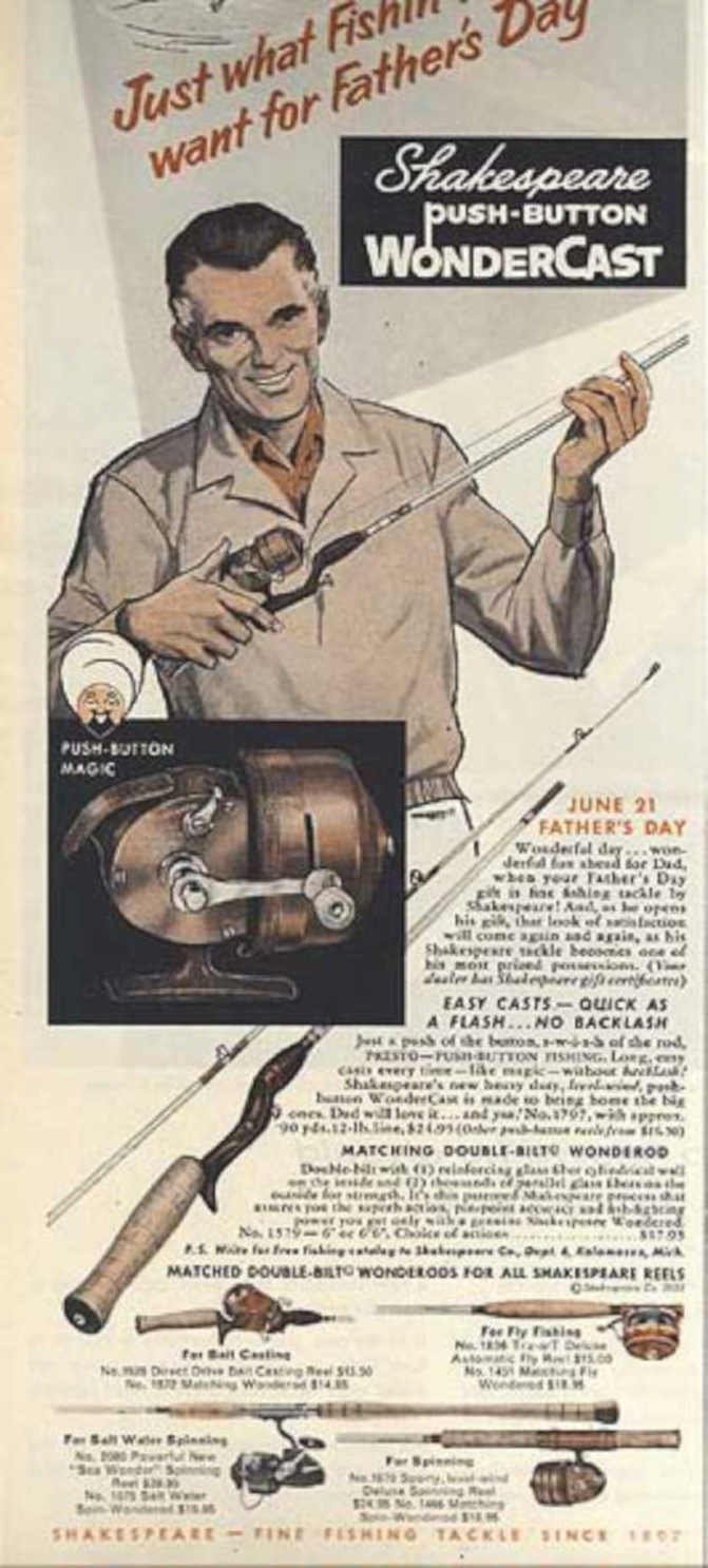 Wondercast Fishing Rod Vintage Retro Advert Ads A4 Photo Print