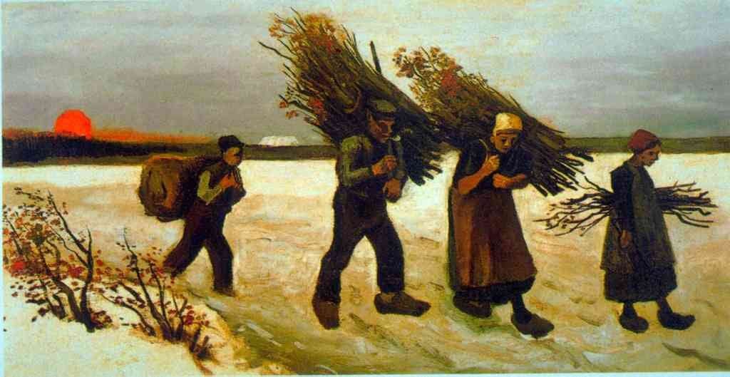 Wood Gatherers In The Snow Van Gogh A4 Photo Print