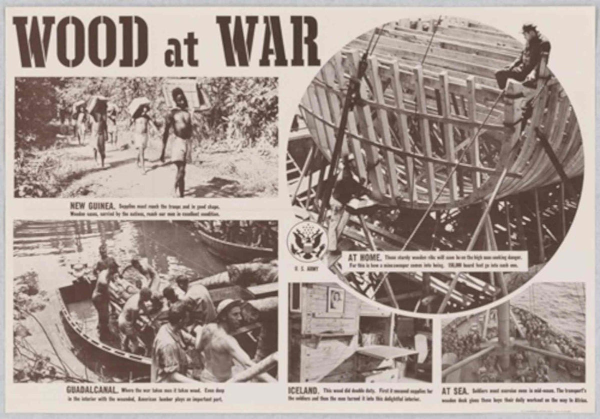 Wood War Poster American World War II Advert Poster