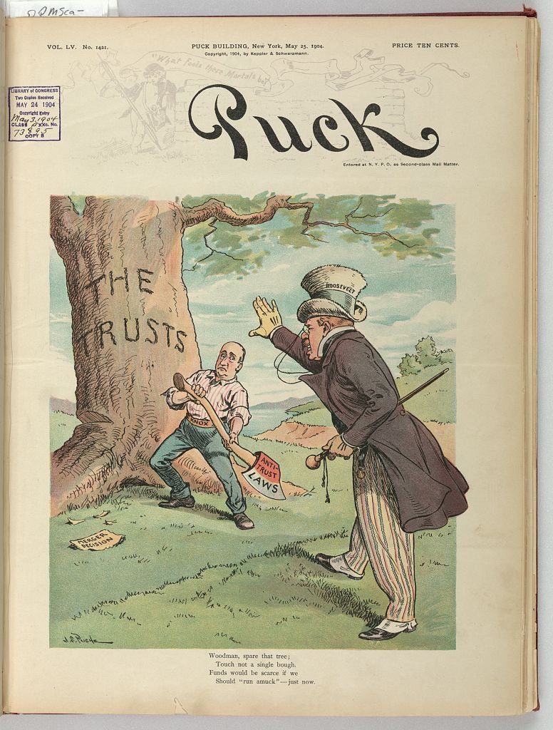 Woodman spare that tree touch not a single bough Funds would be scarce if we should run amuck just now PUCK A4 Photo Print