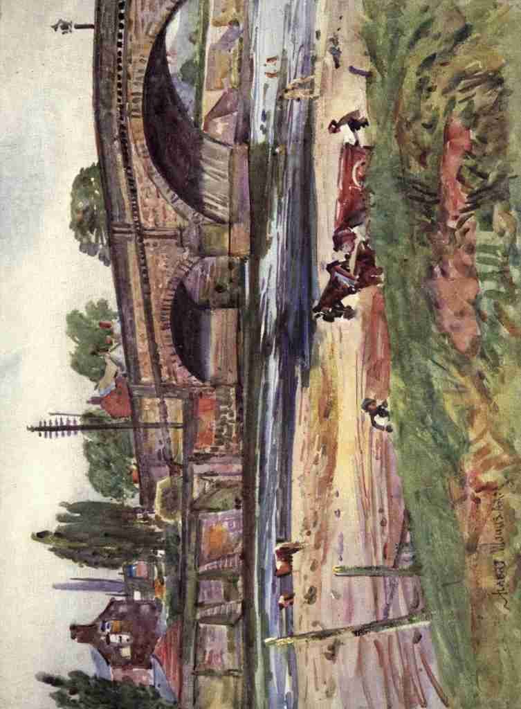 Woods Albert 1871 1944 Lancashire 1921 Walton le Dale The Bridge A4 Photo Print