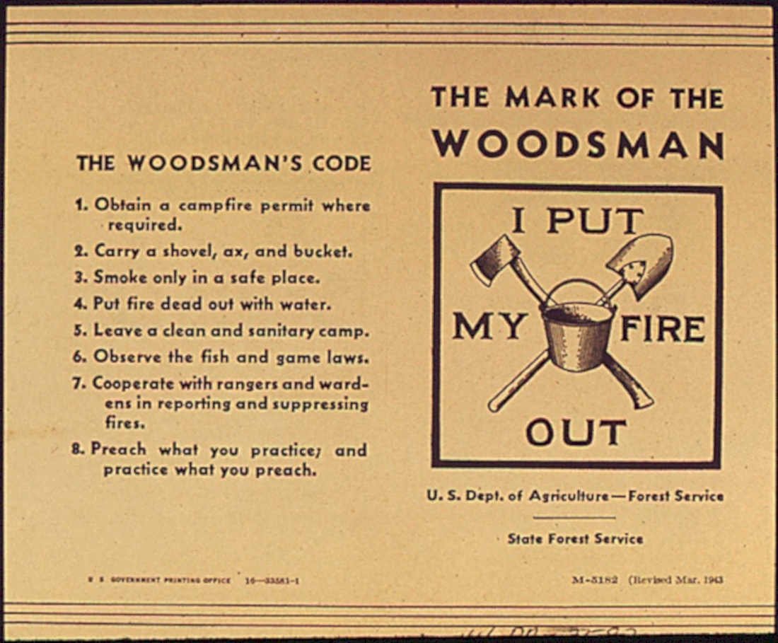 Woodsman Code 1943 Vintage Retro Advert Poster A4 Photo Print