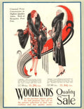 Wooland Sale Women 1930s Vintage Retro Advert Poster
