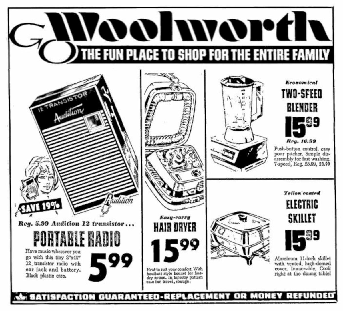 Woolworths Appliances Grid Newspaper Vintage Retro Advert Poster