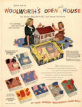 Woolworths Dollhouse Furniture 1940s Vintage Retro Advert Poster
