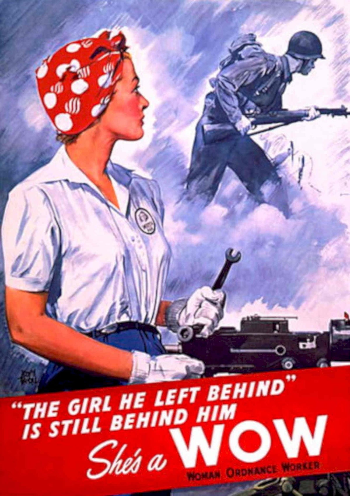 Wop Soldier Gun 1940s Vintage Retro Advert Poster