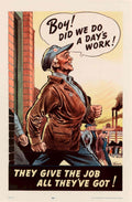 Worker Poster Day American World War II Advert Poster