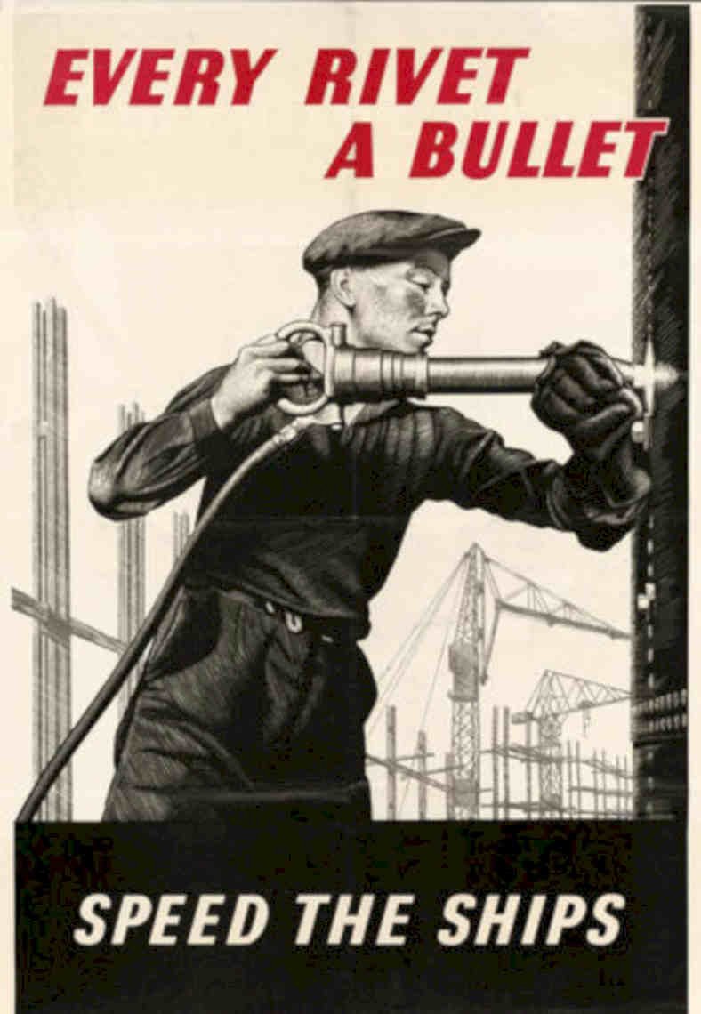 Worker Rivet Guns Vintage Retro Advert Poster A4 Photo Print