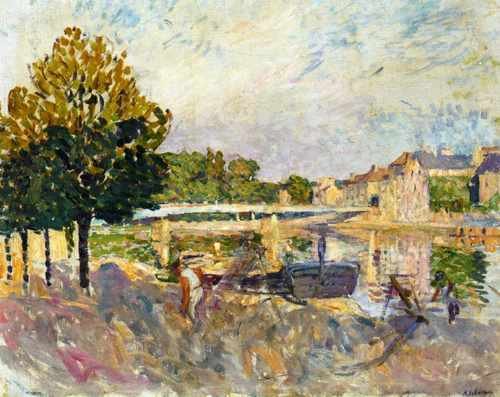 Workers On The Banks Of The Marne 1907 A4 Photo Print