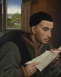 Workshop Of Rogier Van Der Weyden A Man Reading (Saint Ivo) A4 Photo Print