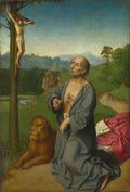Workshop of Gerard David Saint Jerome in a Landscape A4 Photo Print