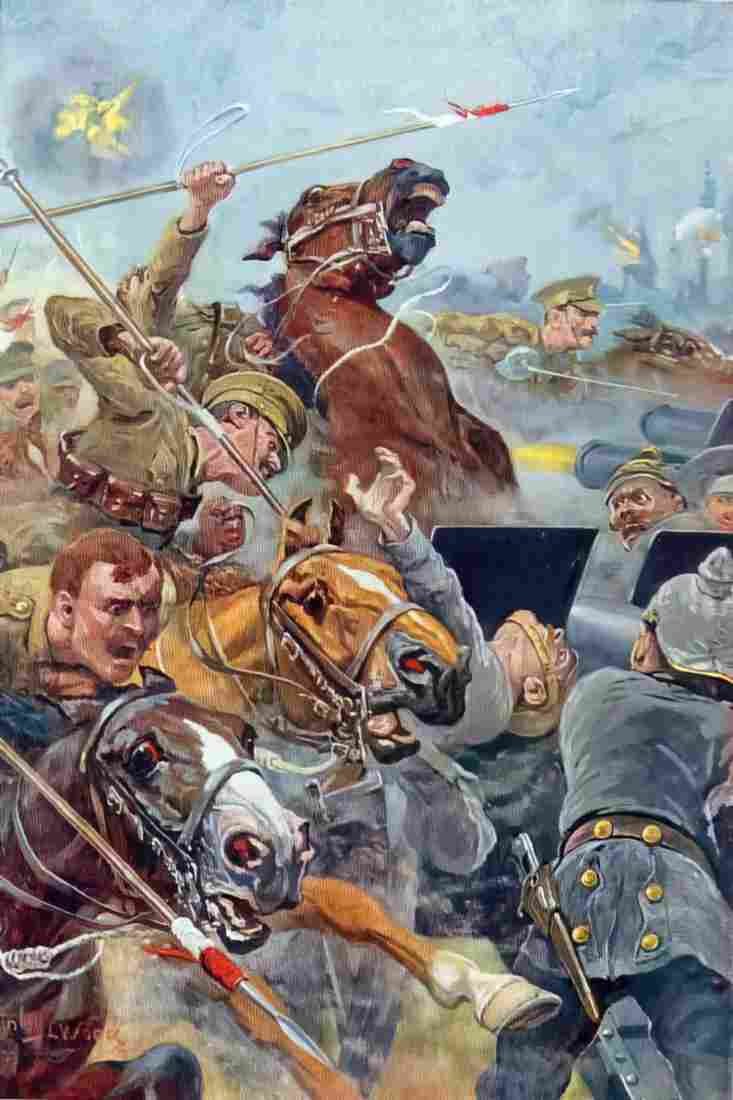 World War I 9th Lancers At Mons Military A4 Photo Print
