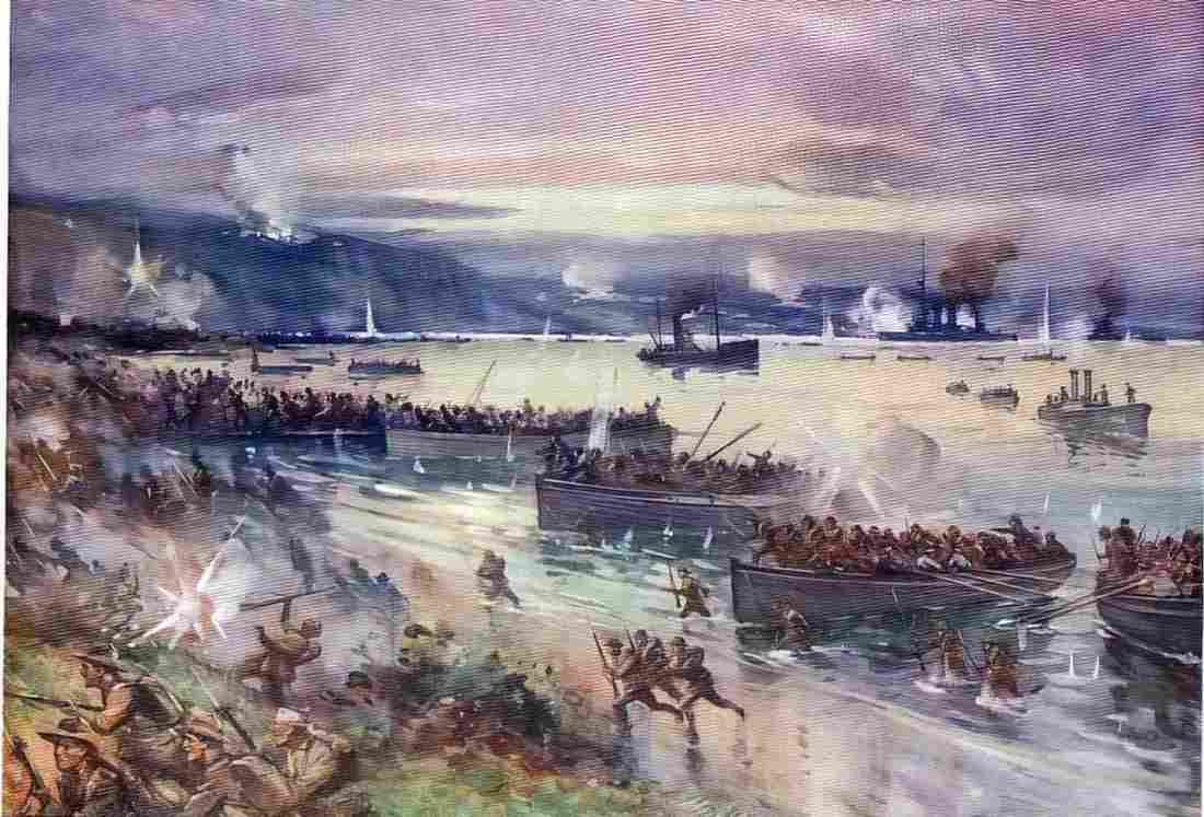 World War I Australian Troops Under Heavy Fire At Gallipolli Military A4 Photo Print