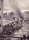 World War I Belgian Partisans Blowing Bridges Military A4 Photo Print