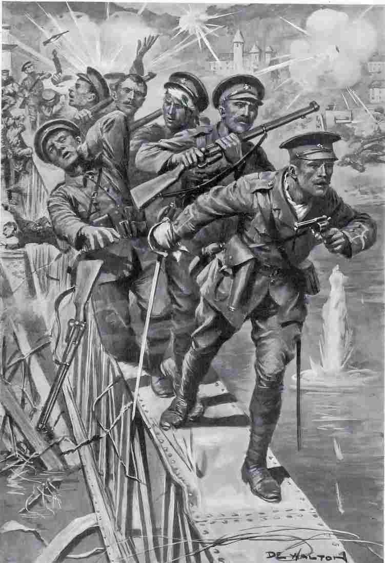 World War I British 5th Infantry Brigade Crossing The Aisne Military A4 Photo Print