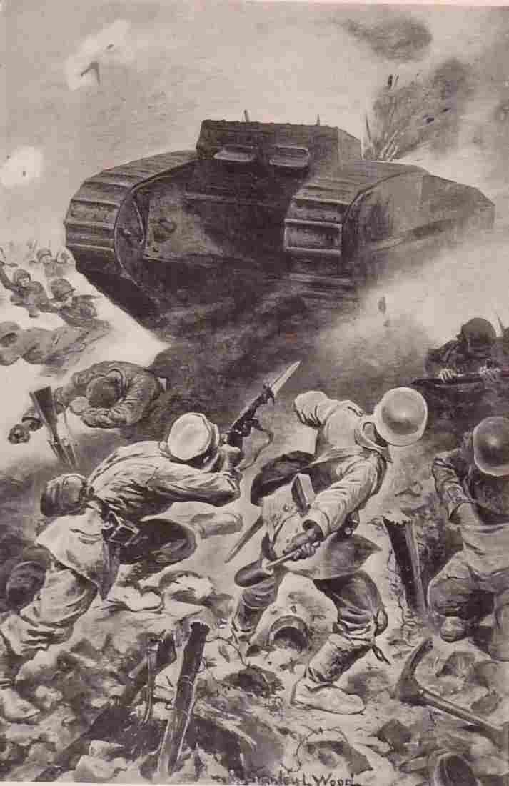 World War I British Tank At The Somme Military A4 Photo Print