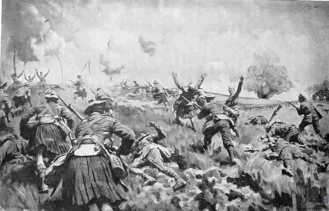 World War I British Troops At Loos 1915 Military A4 Photo Print