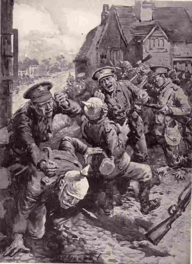 World War I British Troops in Hand To Hand Fighting At Givenchy Military A4 Photo Print