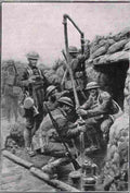 World War I British soldiers filling water bottles Military A4 Photo Print