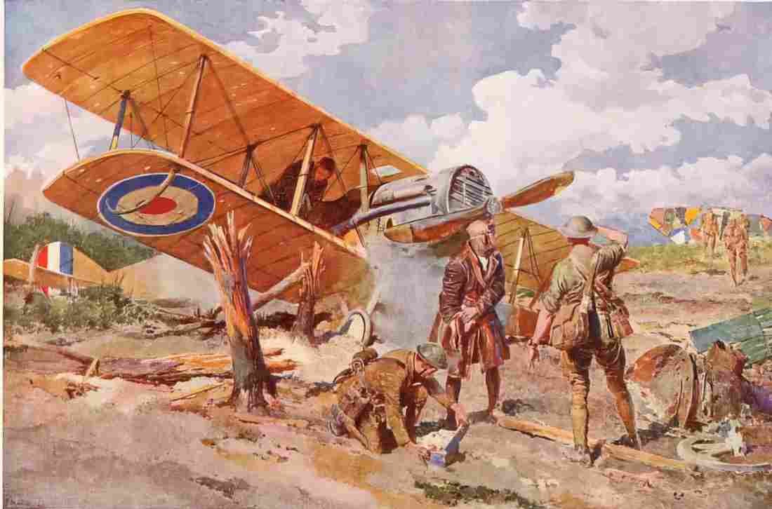 World War I Downed British Aircraft Military A4 Photo Print