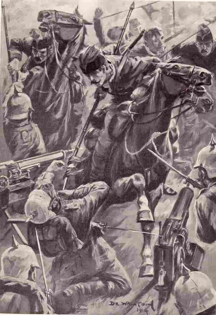 World War I French Cavalry Attacking German Machine Guns Military A4 Photo Print