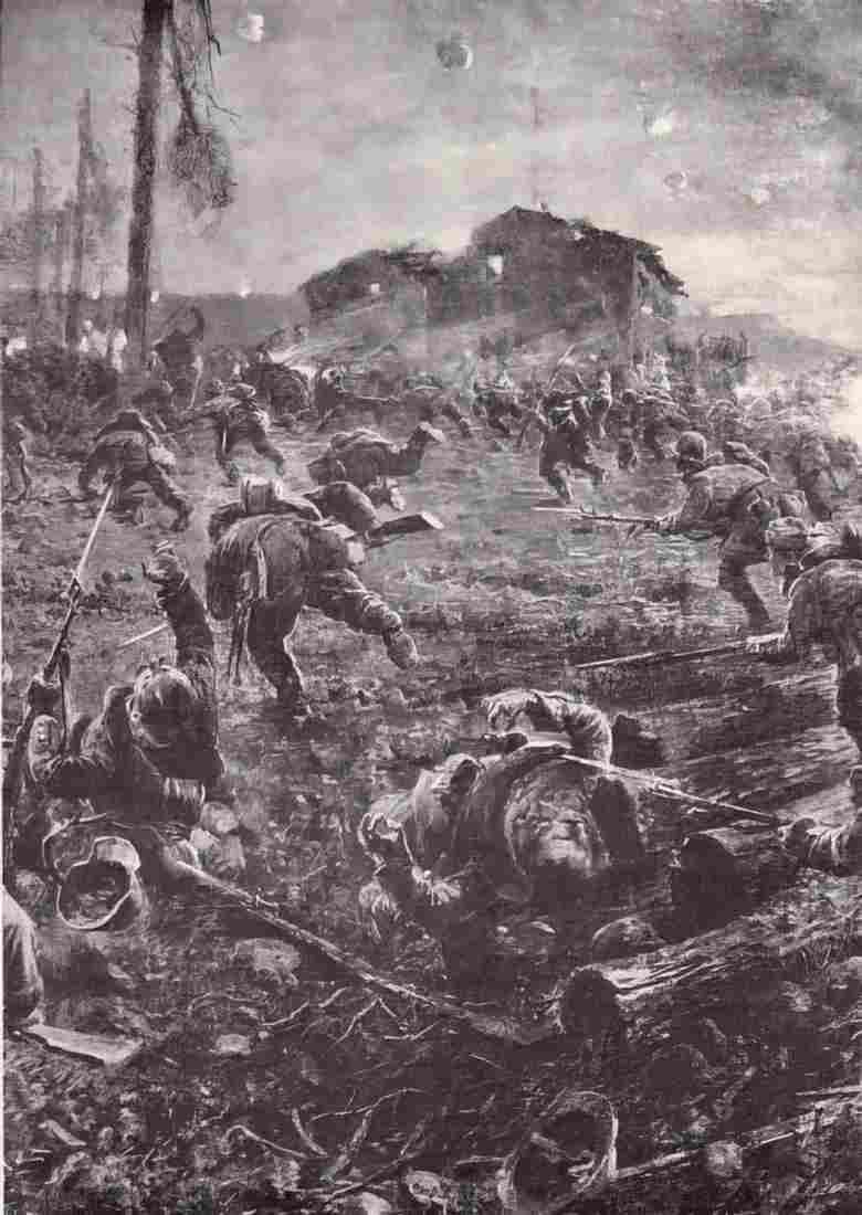 World War I German Troops Caught In Machine Gun Fire At Verdun Military A4 Photo Print