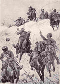 World War I Hungarian Cavalry Being pursued By Cossack Horsemen Military A4 Photo Print