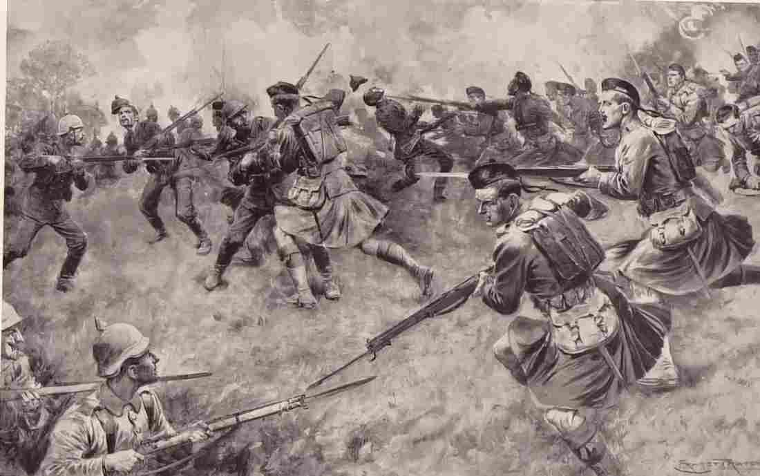 World War I London Scottish Attacking German Lines Military A4 Photo Print