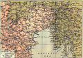 World War I Map of the Italian Front Military A4 Photo Print
