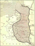 World War I Map showing German advances in Russia 1915 Military A4 Photo Print