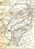 World War I Map showing Germany's push for the ports 1918 Military A4 Photo Print