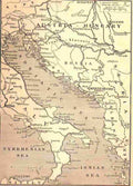 World War I Map showing The International bounderies of The Adriatic Military A4 Photo Print