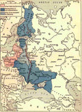 World War I Map showing the Brest Litovsk Treaties Military A4 Photo Print