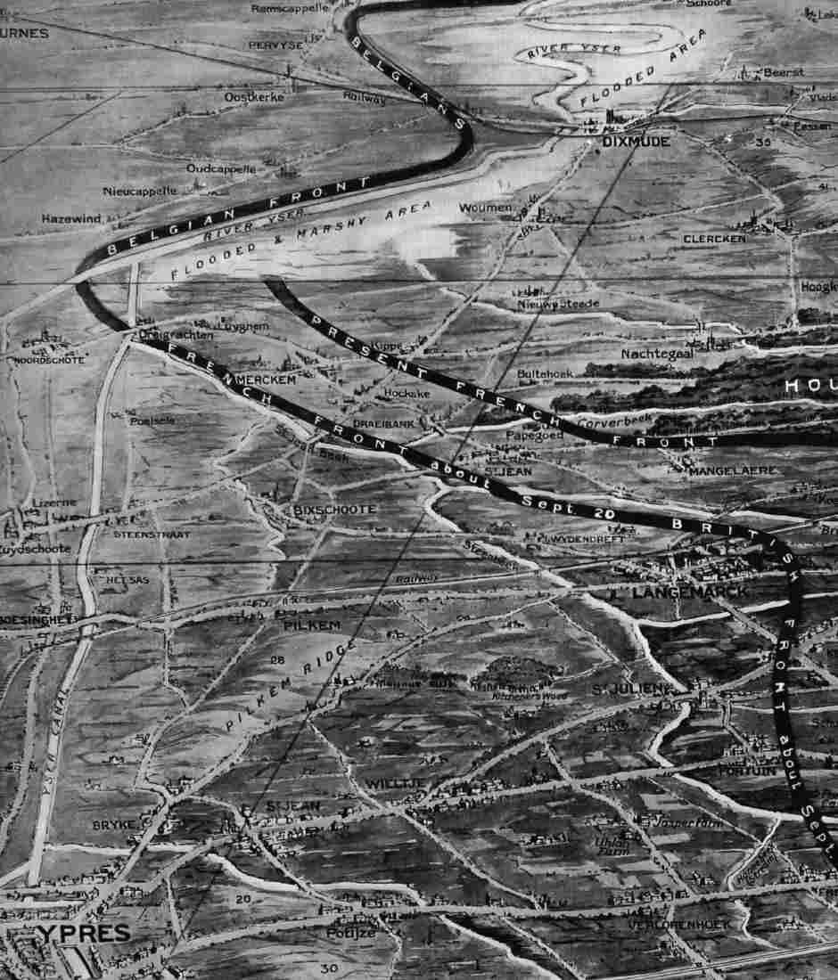World War I West side of Flanders Battleground Military A4 Photo Print