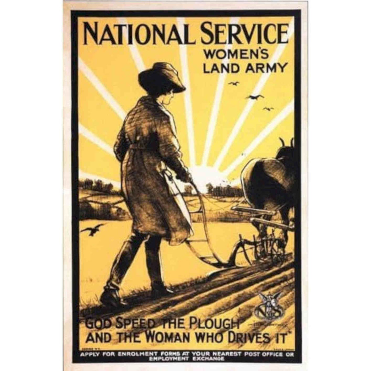 World War Two Womens Land Army Recruitment S Vintage Retro Advert Poster A4 Pho