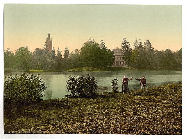 Worlitz Castle and lake park of Worlitz Anhalt Vintage A4 Photo Print