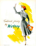 Wosley Jersey Dress 1950s Vintage Retro Advert Poster