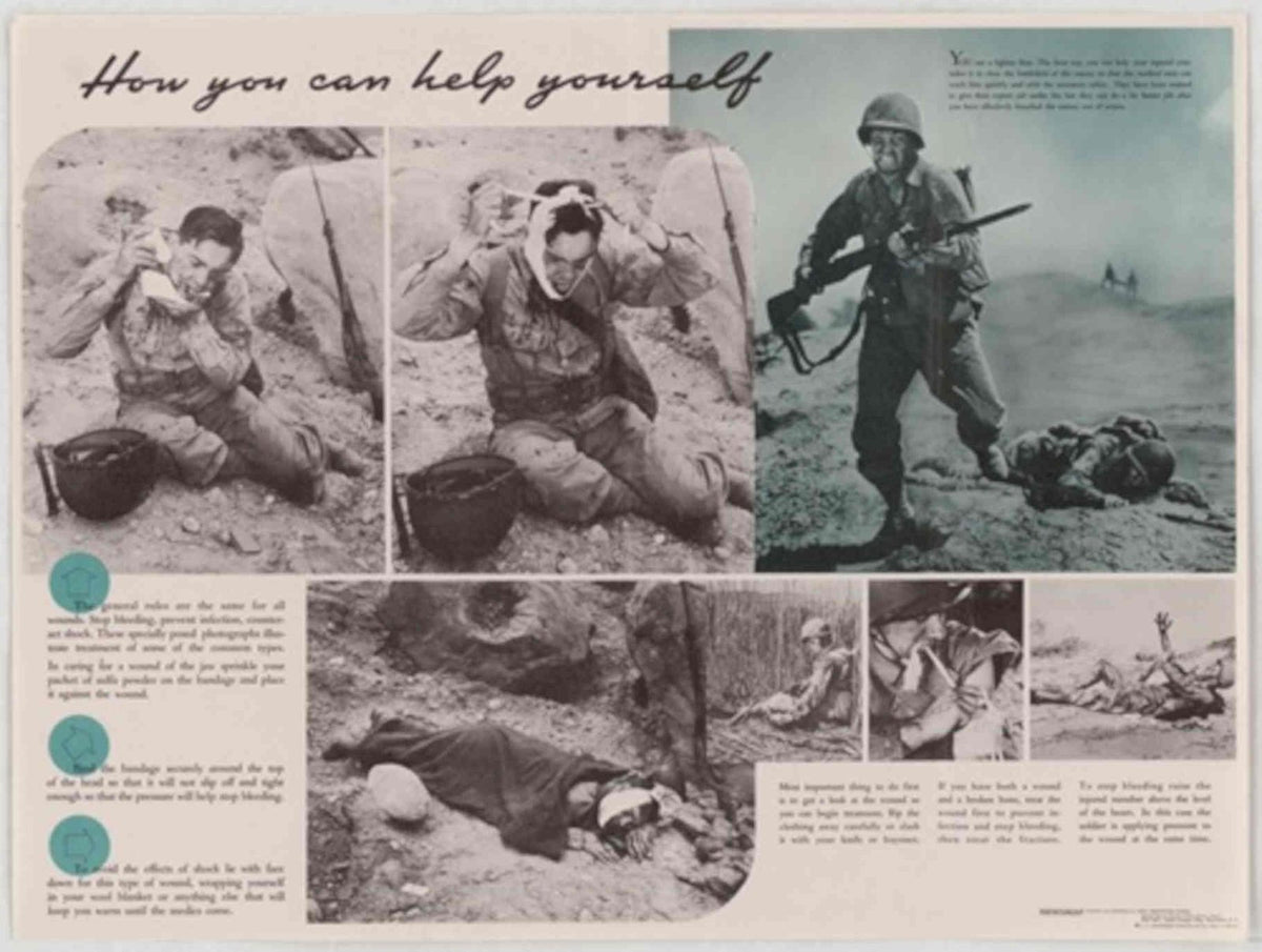 Wounded Soldiers Aid American World War II Advert Poster