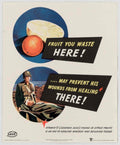 Wounded Soldiers Fruit American World War II Advert Poster