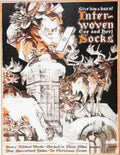 Woven Santas Socks Vintage Retro Advert Ads A4 Photo Print