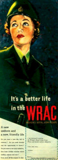 Wrac Woman Uniform 1950s Vintage Retro Advert Poster