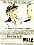 Wrac Women Army 1950s Vintage Retro Advert Poster